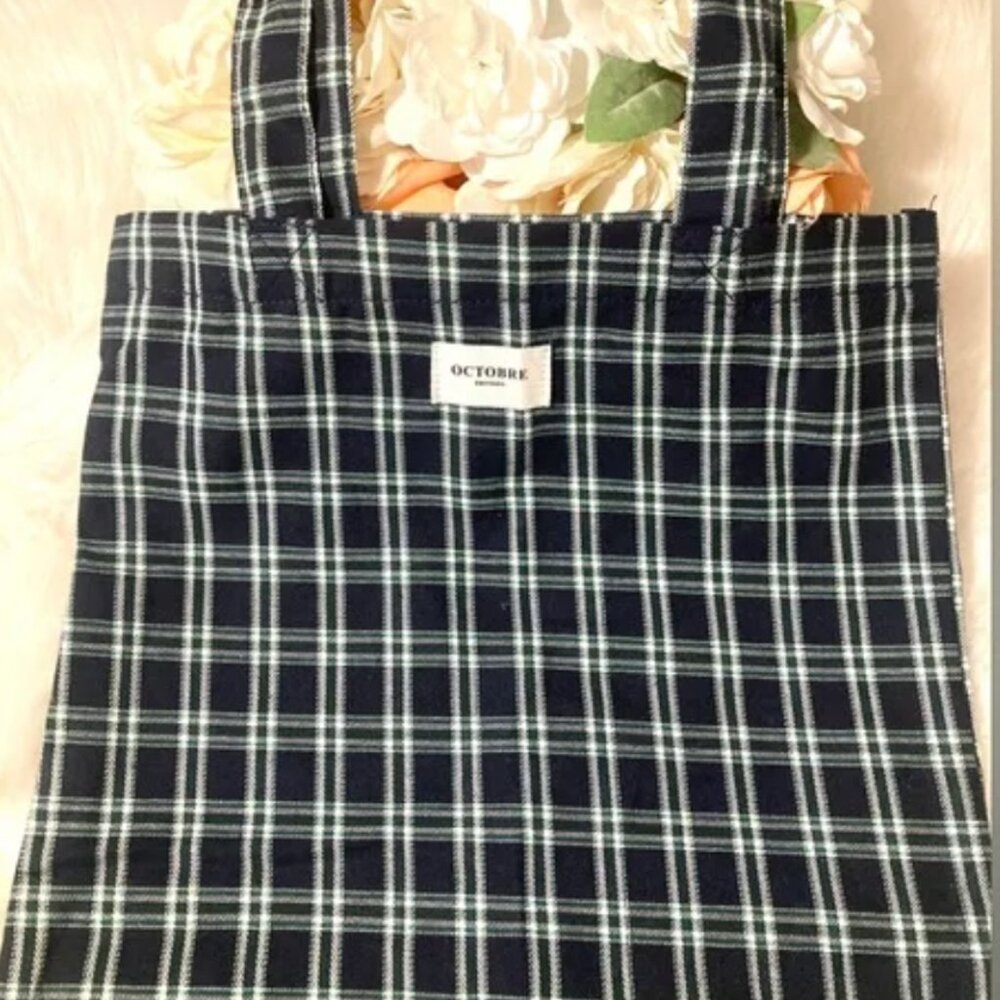 Sezane checkered tote